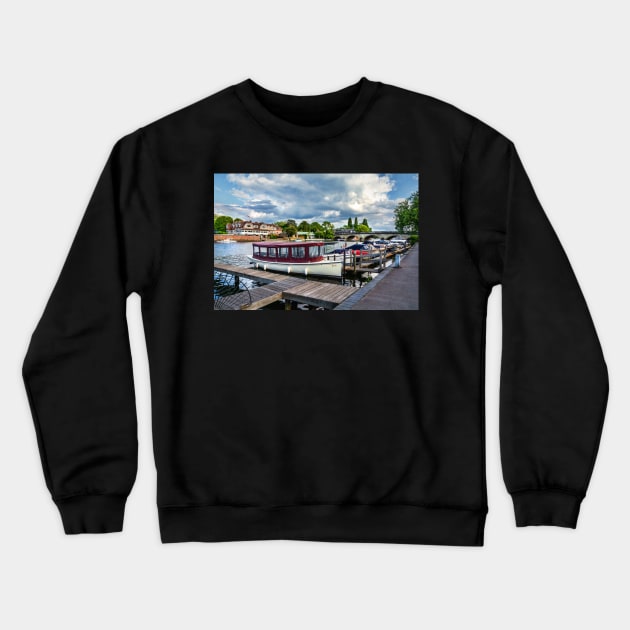 Moorings at Henley on Thames Crewneck Sweatshirt by IanWL